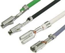 Клемма вилка, 2,8x0,5, 1L110 латунь луженая, защелка