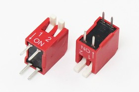 Переключатель DIP-06, контакты 12P, шаг 2.54, переключение ON-OFF, угловой, DP-06