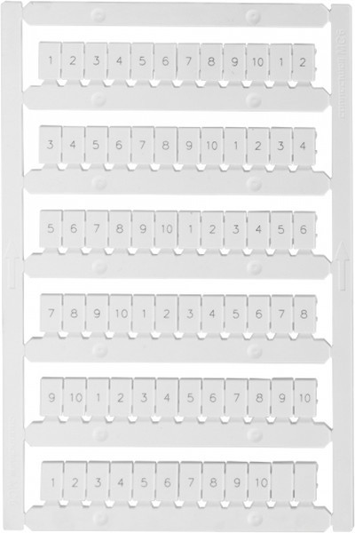 Маркировка для лазерной печати "1-10" OptiClip MC6/H/1-10 КЭАЗ 332721