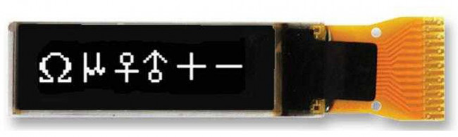 MCOT096016BY-WI, Графический OLED дисплей, 96 x 16, Белый на Черном, 2.8В, I2C, 29.1мм x 9.2мм, -40 °C MCOT096016BY-WI, Графический OLED дисплей, 96 x 16, Белый на Черном, 2.8В, I2C, 29.1мм x 9.2мм, -40 °C