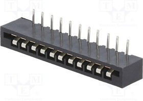 DS1020-11RT1D, Разъем: FFC (FPC), угловой 90°, PIN: 11, NON-ZIF, THT, луженые, 500В
