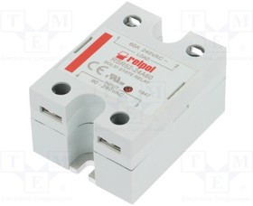 RSR52-24A60, Реле: полупроводниковое, Uупр: 90-280ВAC, 60А, 48-280ВAC, -30-80°C