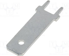 KEYS1292, Наконечник: плоский, 6,4мм, 0,8мм, "папа", THT, латунь, луженые