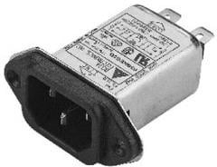 06GKEG3E, AC Power Entry Modules IEC Conn Filter, Single, 115/250VAC, 6A, Screw, N/ALug, Additional Capacitor