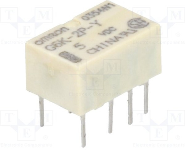 G6K-2P-Y DC5, Реле электромагнитное, субминиатюрное, DPDT, Uкат