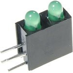 L-934EB/2GD, LED; в корпусе; зеленый; 3мм; Кол-во диод: 2; 20мА; 60°; 2,2?2,5В