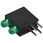 L-934EB/2GD, LED; в корпусе; зеленый; 3мм; Кол-во диод: 2; 20мА; 60°; 2,2?2,5В