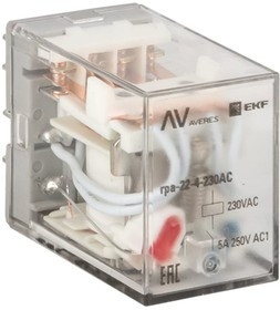 Промежуточное реле RPA 22/4 5A 230В AC AVERES 20 шт rpa-22-4-230AC
