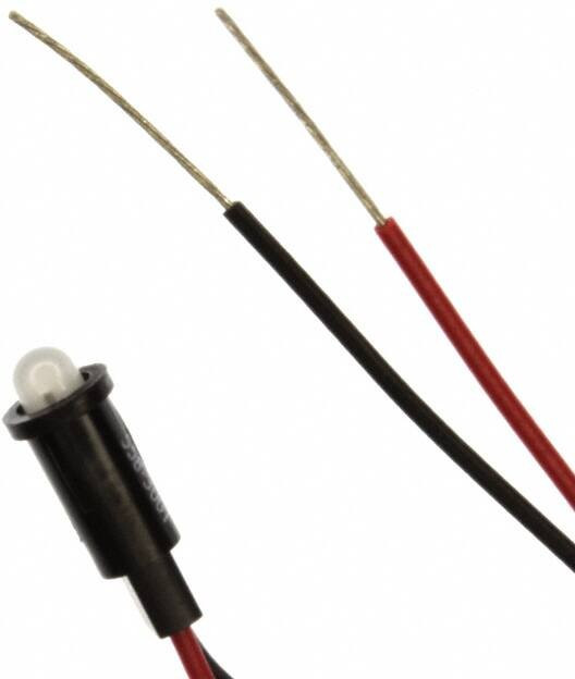 558-3001-007F, LED Panel Mount Indicators RED/GREEN DIFF 14in WIRE LEADS