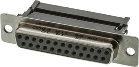 09663186500, Разъем D Sub, DB25, Standard, Гнездо, 25 контакт(-ов), DB, IDC / IDT