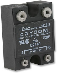 D2440, Твердотельное реле, SPST-NO, 40 А, 280 В AC, Панель, Винт, Переход Через Нуль
