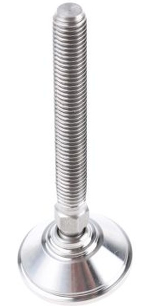 A080/004, M10 Stainless Steel Adjustable Foot, 600kg Static Load Capacity 10° Tilt Angle
