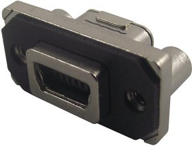 MUSBB15134, Разъем USB, Mini USB Типа B, USB 2.0, Гнездо, 5 вывод(-ов), Монтаж в Сквозное Отверстие