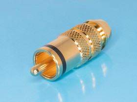 RPC-3GT-B, Разъем RCA-тюльпан, вилка на кабель, позолоченный, изолятор тефлон, черный RPC-3GT-B, Разъем RCA-тюльпан, вилка на кабель, позолоченный, изолятор тефлон, черный