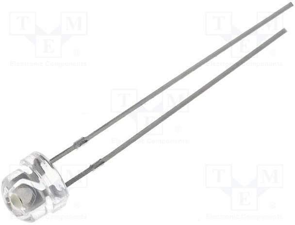 OSPW56A1A-JK, LED; 4.8mm; white cold; 500?1120mcd; 100°; Front: convex; 2.8?4V