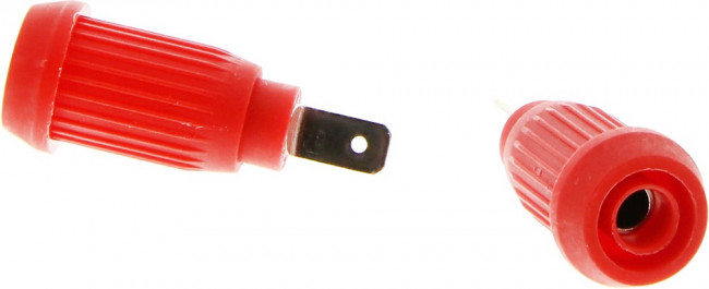 BU-31603-2, Test Plugs &amp; Test Jacks Red Pressfit Insulated Banana Jack-Spade Lug Connection