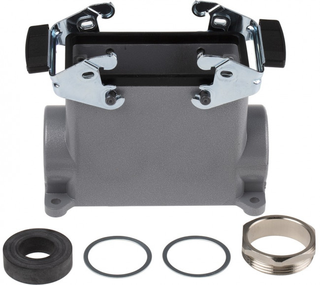 12954600+70085400, H-BE Heavy Duty Power Connector Housing, 16 Contacts, PG29 Thread 12954600+70085400, H-BE Heavy Duty Power Connector Housing, 16 Contacts, PG29 Thread