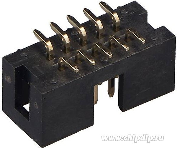 BHS-10 (DS1013-10M), Вилка на плату 10pin 2,54мм SMD