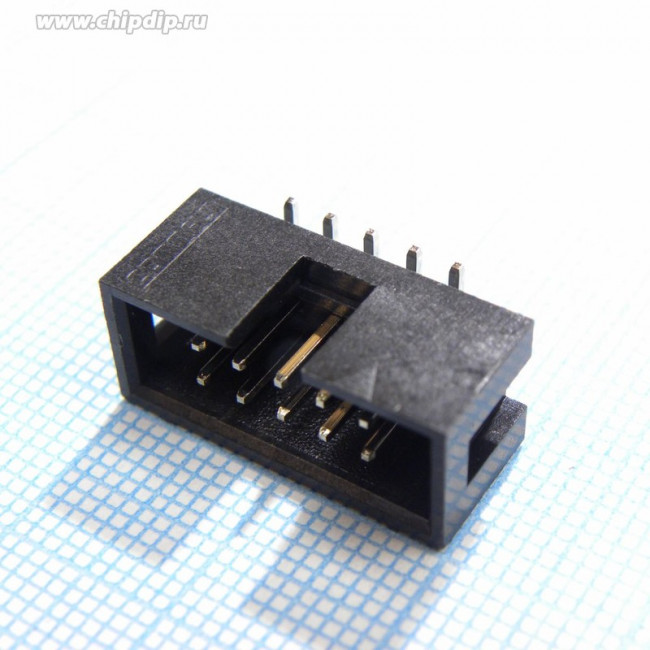 BHS-10 (DS1013-10M), Вилка на плату 10pin 2,54мм SMD
