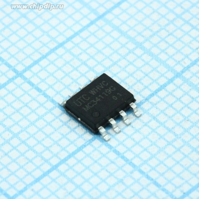MC34119G-S08-R, Маломощный усилитель для телефонных аппаратов, 250мВт, 2В…16В, 32 Ом, [SOP-8] (MC34119L-S08)