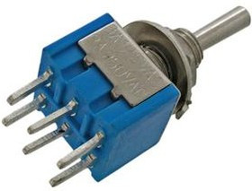 MTS-203 A-2, Тумблер ON-OFF-ON (3A 250VAC) DPDT 6P