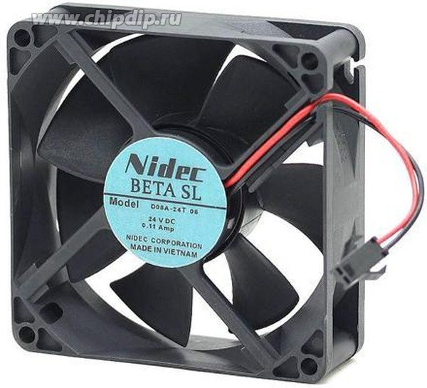 Вентилятор Nidec Beta SL Model: D08A-24TU 06 24v DC 0.10A 80x25