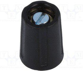 A2510320, Ручка, без указателя, ABS, dоси: 3,18мм, d10,5x14мм, черный