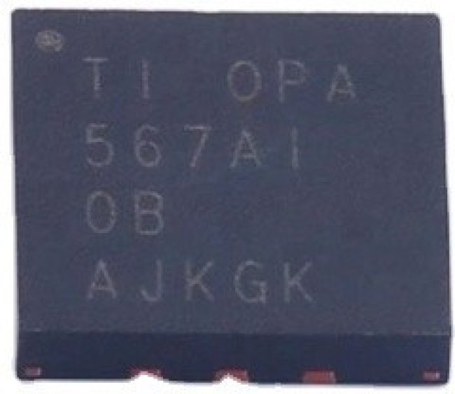 OPA567AIRHGR, Операционный усилитель с выходным током 2А, Rail-to-Rail [QFN-12-EP (5.1x5.1)]