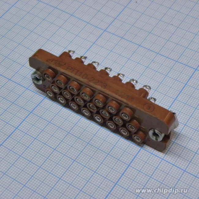 РП10-22 З розетка, Соединитель низкочастотный, прямоугольный, внутреннего монтажа, год 2014