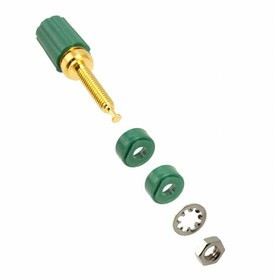 3750-5, Test Plugs &amp; Test Jacks BINDING POST, GOLD PLT. (GREEN)
