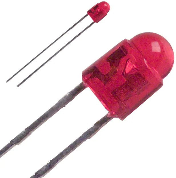 SLR-343VRT32, Standard LEDs - Through Hole RED DIFFUSED LENS 2.5mm PITCH