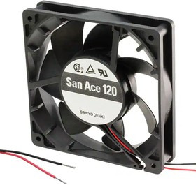 9G1224E102, DC Fans DC Axial Fan, 120x120x38mm, 24VDC, High Performance