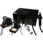 QUICK702 ESD, паяльный комплекс 3 в 1 термофен + керамический паяльник + оловоотсос QUICK702 ESD, паяльный комплекс 3 в 1 термофен + керамический паяльник + оловоотсос