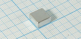 Магнит 10,0x10,0x 5, параллелепипед, рабочая температура -60~80C, Ni, класс N35