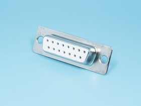 DB-15F, Разъем D-SUB 15 контактов, гнездо на кабель, пайка, тип 2