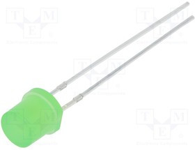 OSG5TA57E4A, LED; 5mm; green; 330mcd; 140°; Front: flat; 2.9?3.6V; -30?85°C OSG5TA57E4A, LED; 5mm; green; 330mcd; 140°; Front: flat; 2.9?3.6V; -30?85°C