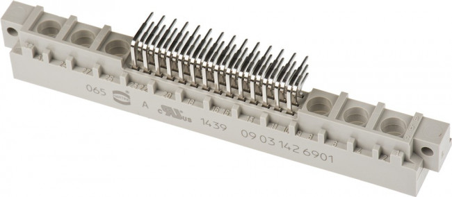 09031426901, DIN 41612 Connectors 42+6P 2A MALE R/A