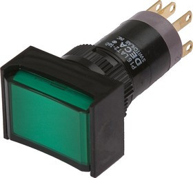P16LAT2-1abKG, Кнопка с фиксацией и подсветкой 250В/4А