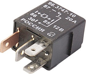 98.3747-10, Реле электромагнитное ВАЗ-1118 4-х контактное 20А АВАР