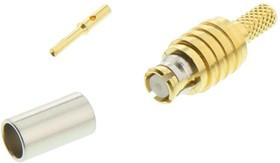 SMP-FS-C08-1-R, RF COAX, SMP, PLUG, 50 OHM, CABLE MOUNT