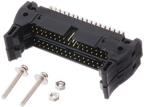 XG4A-3439-A, Rectangular MIL Spec Connectors 2Tier RA Plug 34x2P Long Lock 1Polarize