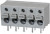 TBL009-500-05GY-2GY, Fixed Terminal Blocks Terminal block, screwless, 5.00, Horizontal, 5, Gray w Gray Button