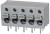 TBL009-500-05GY-2GY, Fixed Terminal Blocks Terminal block, screwless, 5.00, Horizontal, 5, Gray w Gray Button