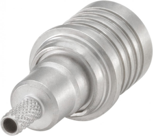 28S107-302N5, 50 Straight Cable Mount, QMA Connector, Plug