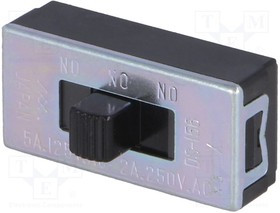 DS156-X, Переключатель: движковый, Пол: 3, 2A/250ВAC, Кол-во выв: 4, THT
