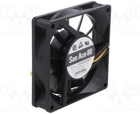 109P0824H601, DC Fans DC Axial Fan, 80x80x20mm, 24VDC, Tachometer