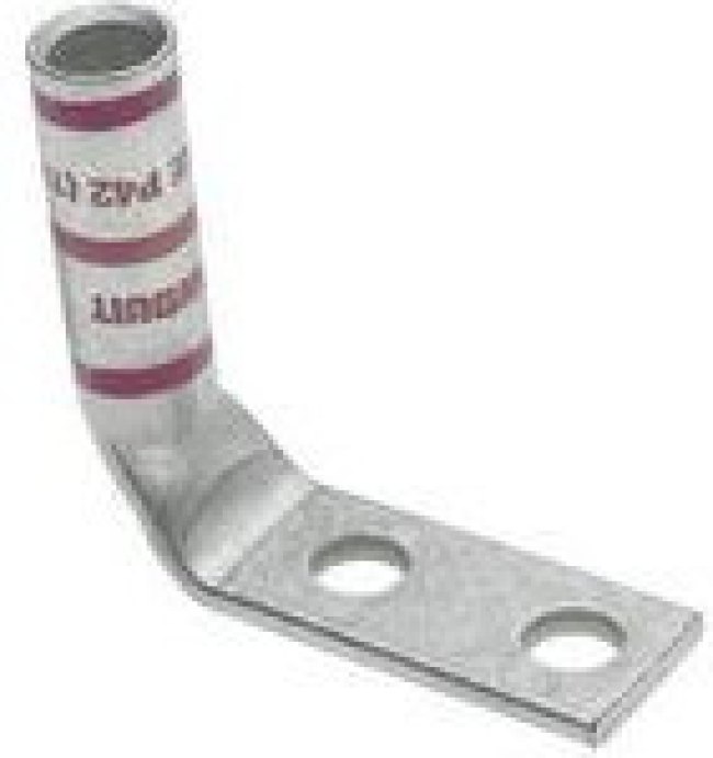 LCC4-14AWF-L, Terminals Terminal Copper Cmpr Lug, 2 Hole #4 - #3