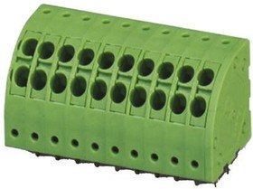 1724938, PTDA 1.5/ 4-3.5 Series PCB Terminal Block, 4-Contact, 3.5mm Pitch, Through Hole Mount, 1-Row, Spring