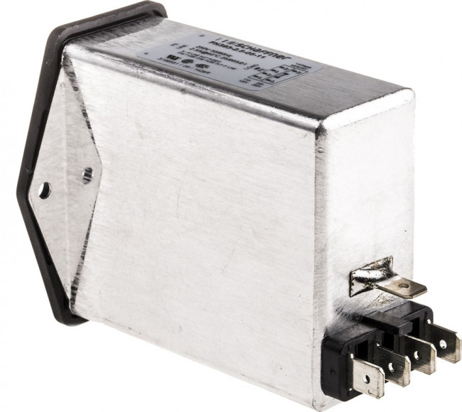 FN393-2.5-05-11, Filtered IEC Power Entry Module, IEC C14, General Purpose, 2.5 А, 250 В AC FN393-2.5-05-11, Filtered IEC Power Entry Module, IEC C14, General Purpose, 2.5 А, 250 В AC