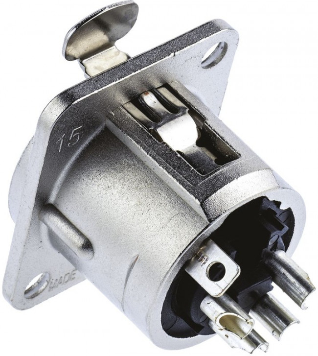 Neutrik NC4FD-L-1 панельный разъем XLR female 4 контакта